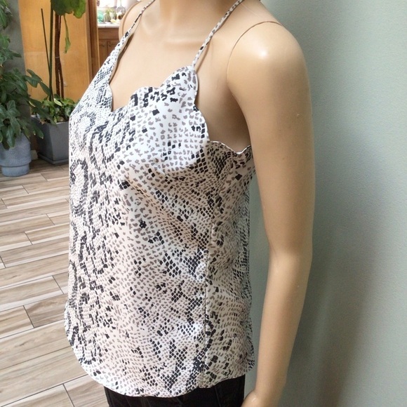J. Crew Snake Skin Scallop Spaghetti Strap Cami Top - Picture 9 of 11